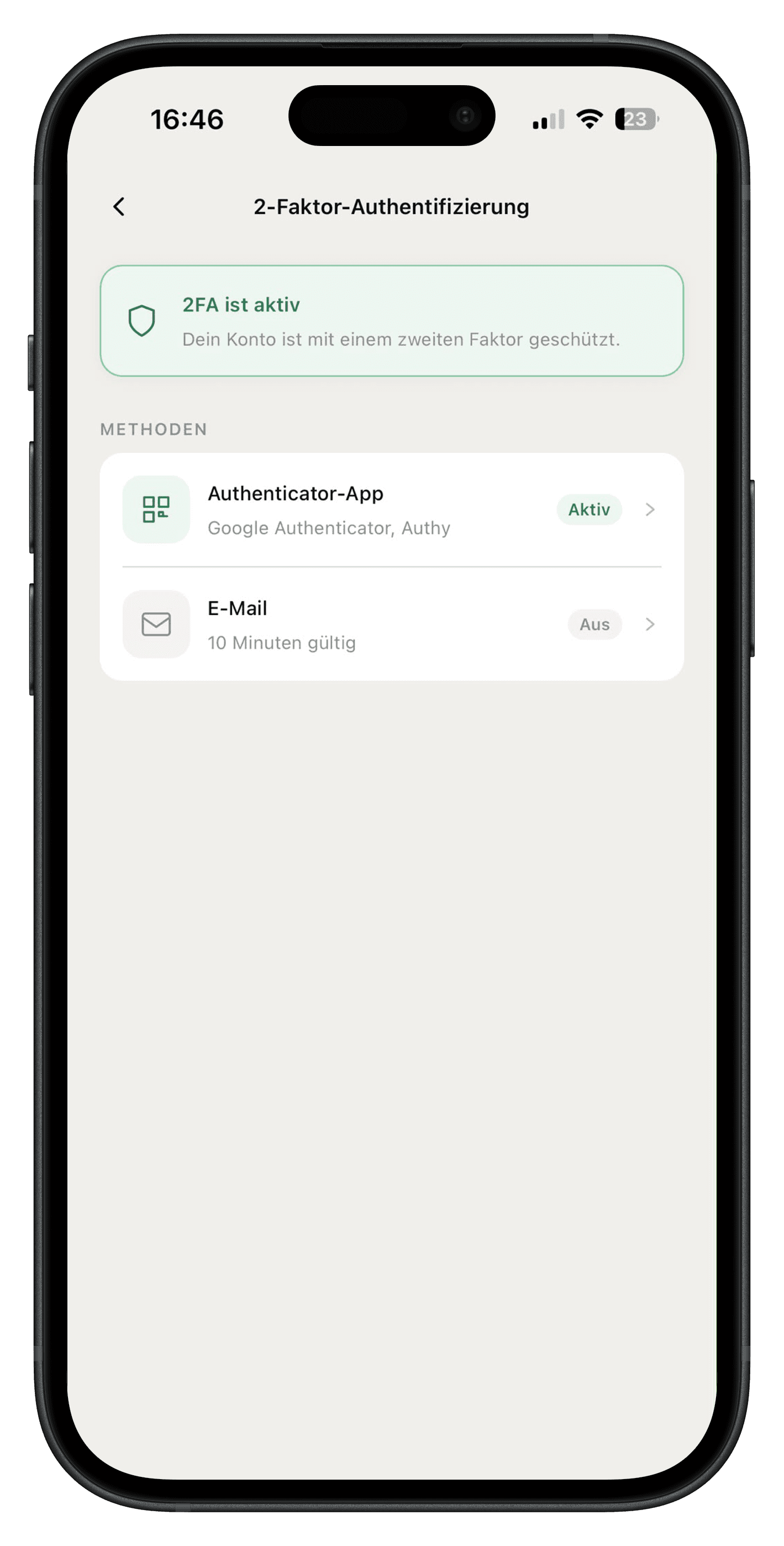 2-Faktor-Authentifizierung in der Velmio App